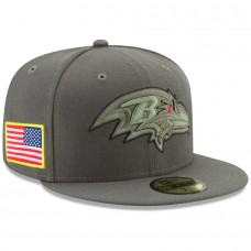 Men's Baltimore Ravens New Era Olive 2017 Salute To Service 59FIFTY Fitted Hat 2783173